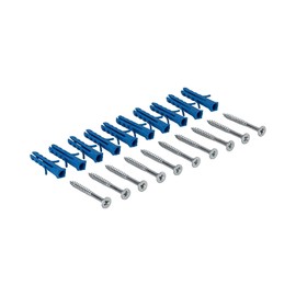 Gedotec Screw Set for Perforated Transition Profiles and End Profiles, Steel - Silver, 1 Set of Mounting Material, SB Box with Screws and Dowels for Floor Mounting, Universal Screws