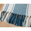 Caflife Boho Table Runner Blue and White for Modern Farmhouse