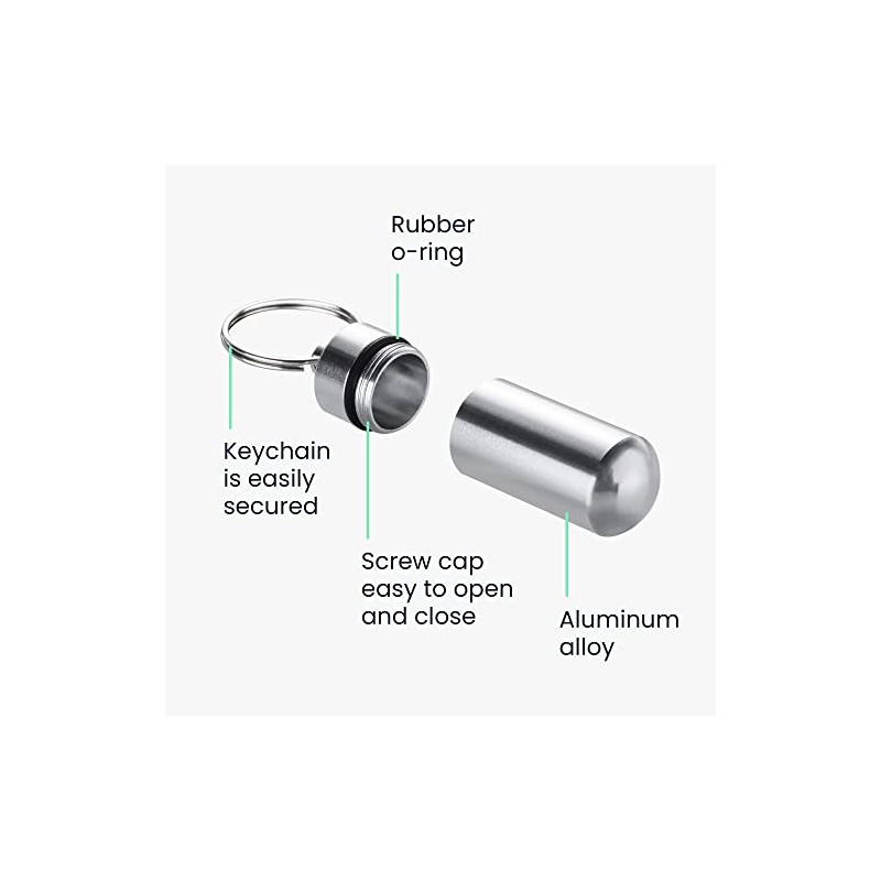 kwmobile kwmobile Key Ring Pill Cases (Pack of 2) -