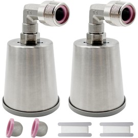 HEN-NICE 2 PCS 304 Steel Water Float Valve, Water Level Control Water Tank Traditional Float Valve Upgrade (1/2 inch Side Inlet)