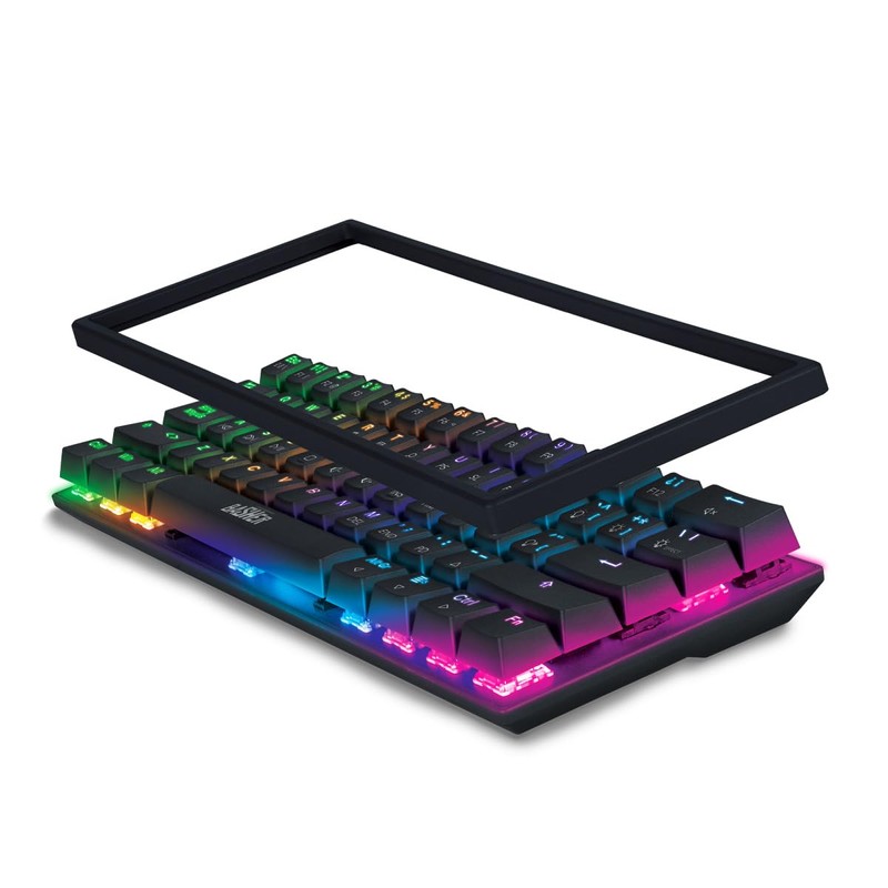 Teclado alámbrico led Rainbow Gamer para PCMac BASH-1002