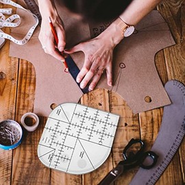 Regla para Acolchar Con Cortador De Esquinas Curvas, Plantillas Acrílicas para Acolchar Y Coser Patchwork, Herramientas para Acolchar Patchwork