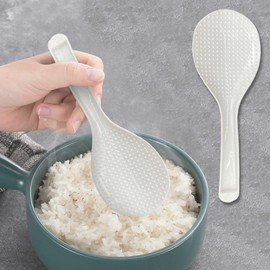 3 Pcs Japanese Style Plastic Rice Paddle Non Stick Rice Spoon Serving Spoon Spatula for Sushi Rice Mashed Potato Kitchen Cooking
