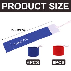 Lguaquanx 12 Stück Team Armbänder, Verstellbare Spielführerbinde, Bunte Armbinde für Mannschaften Schule Vereine Blau und Rot Kapitänsbinde für Fußball, Rugby, Tennis, Basketball