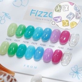 From the Nail Fizz Glow Syrup Gel Glitter Gel 8-piece set / 프롬더네일 피즈글로우 시럽젤 글리터젤 8종 세트