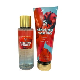 Victoria's Secret SIZZLING VANILLA Fragrance Mist & Lotion 2pc bundle for Women - Full Size