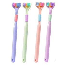 2Pcs Random Color Three-Sided Soft Hair Toothbrush, Wrap-Around Design, Deeply and Thoroughly to Clean Teeth and Gums, Manual Toothbrushes Suitable for Adults Manual Toothbrushes and Accessories