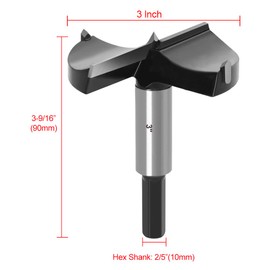 ASNOMY 3 Inch Forstner Drill Bit, Carbide Tipped Forstner Bit for Hard Wood, Wood Drilling Hole Saw Set Woodworking Hinge Cutter Tool Kits for Plastic Plywood