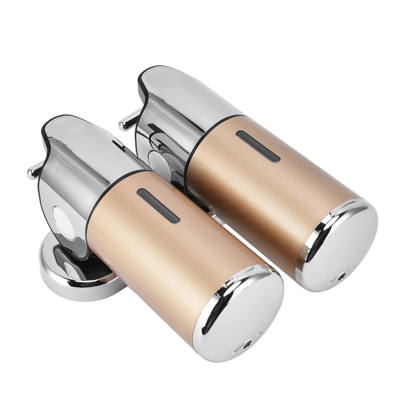 Wall Mount Soap Shower Dispenser Dual Pump 2 Separate Compartments