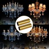 BQLZR 8cm Height 2.5cm Dia Bright Gold Double Line Chandelier