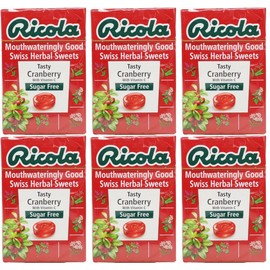 (6 PACK) - Ricola - Cranberry SF Lozenges Box | 45g | 6 PACK BUNDLE