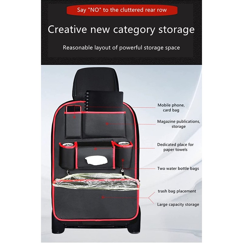 SENYAZON Universal Car Seat Organizer, 4th Generation Enhanced Car Rear