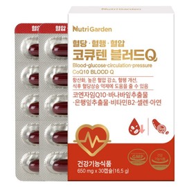Nutrigarden CoQ10 Blood Q 16.5g, 1 unit, 30 tablets / 뉴트리가든 코큐텐 블러드Q 16.5g, 1개, 30정