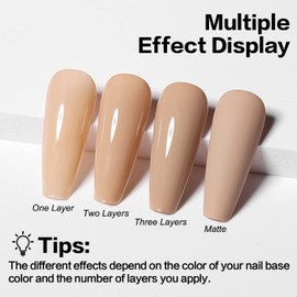 AIMEILI Semi-Permanent UV/LED Gel Nail Polish Soak Off Nude Pink White Semi-Permanent Nail Polish Long-lasting Manicure Colors - (467) 10ml