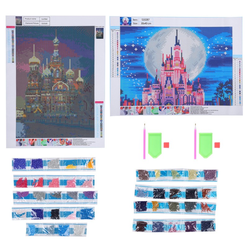DIY Diamond Painting Kit Castle Embroidery Arts Craft Picture for