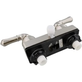 Empire RV Shower Valve Kit - 4 Inch Shower Diverter and Vacuum Breaker Brushed Nickel