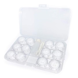 LCFALO 6 Pack Contact Lens Case, contacts lenses travel clear bulk organizer cases with stick tool set-durable simple