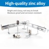 KOOLEVER Wardrobe Rails and Fittings, 4Pcs Oval Wardrobe Rail Bracket,