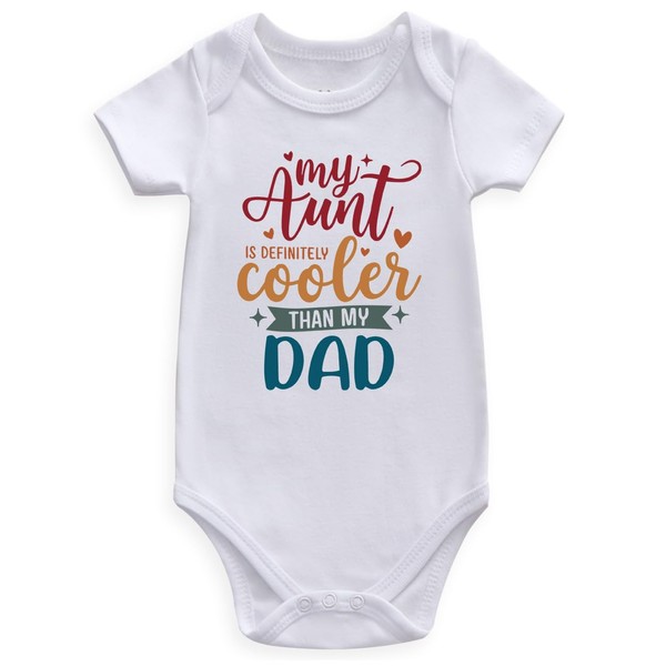 Guzcadun My Aunt Is Cooler Than My Dad Baby Clothes