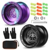 2pcs Competitive Yoyo Aluminum Alloy Yoyo Ball with Strings and