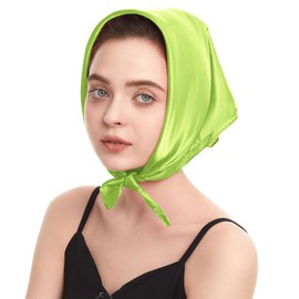 Zando Silk Feeling Scarf for Women Retro Scarfs for Women Silk Head Scarf for Women Scarf for Hair Wrapping Hair Satin Scarf Silk Bandana Chiffon Scarf Silk Neck Scarf for Women Green