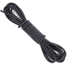 KINGLAKE Bungee Cord Elastic Shock Cord 6mm x 10m Stretchy Black Bungee Rope Elastic String for Tarpaulin Trailer Camping Tent Backpack Repairing