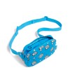 Vera Bradley Premium Cotton Mini Belt Bag, Blue and Silver