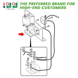 10L0L Golf Cart 14V 200A 4 Terminal Solenoid for EZGO TXT Gas Golf Cart 1994-Up OEM 27153-G01, 27153G01, 612813