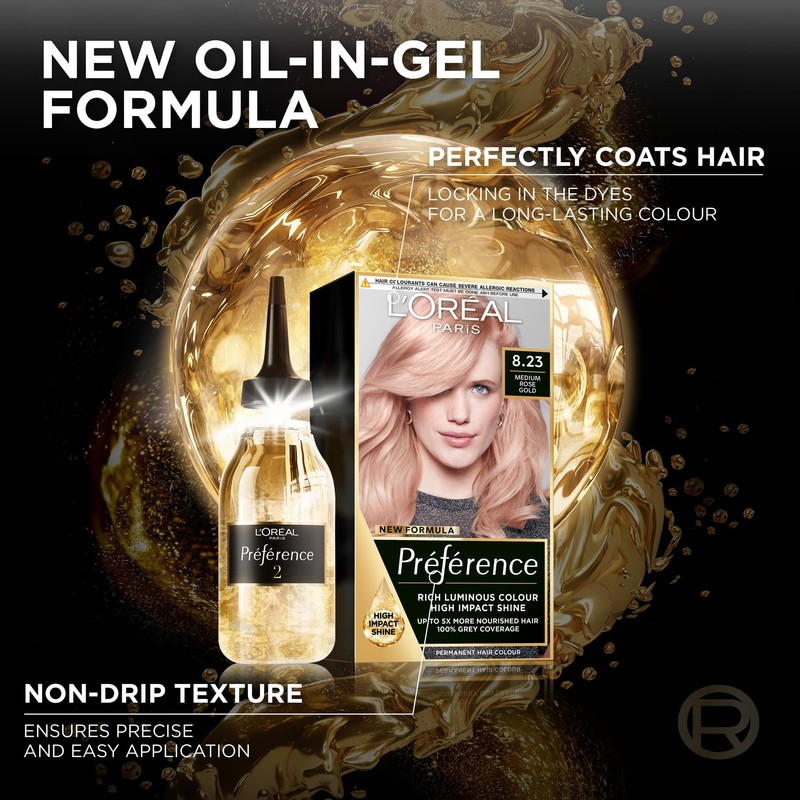 L'Oreal Paris Preference Infinia 8.23 Rose Gold Perm Dye