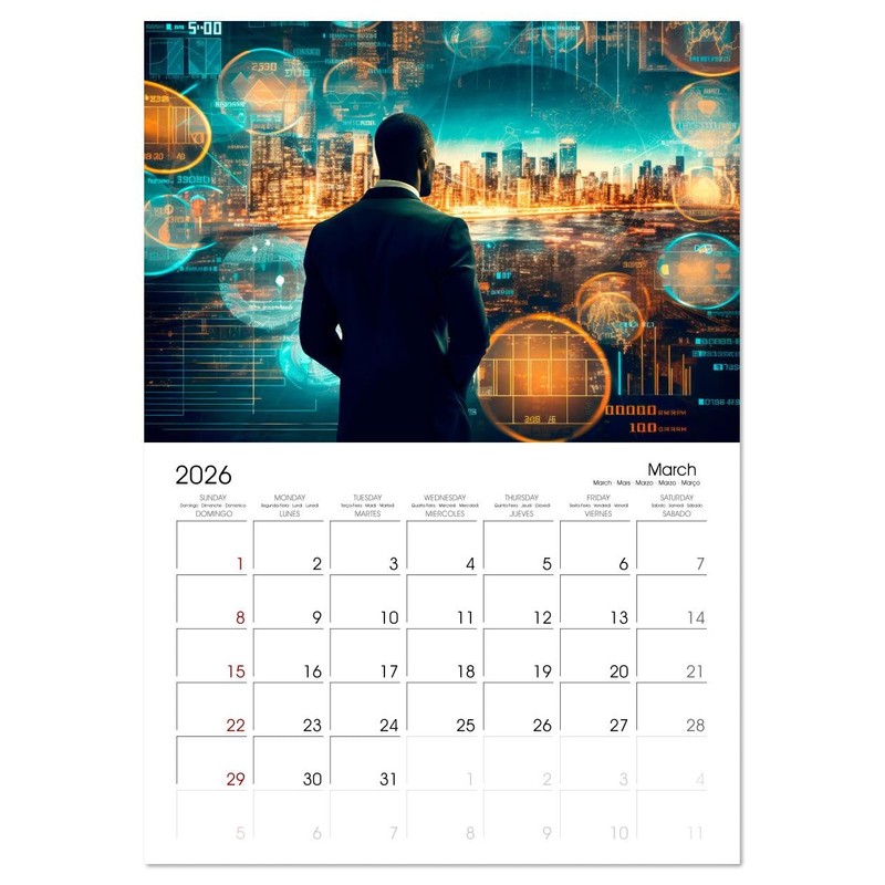 CRYPTO Blockchain technology and digital assets (Monthly Wall Calendar 2026