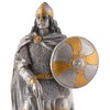 Viking with Axe and Shield, Pewter, Hand Painted in Silver