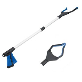 Reacher Grabber Tool, 32" Foldable Grabber Reacher, Rotating Jaw - Mobility Aid Reaching Assist Tool, Trash Picker Upper Grabber, Long Arm Extender for Elderly (Blue)