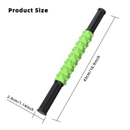 ARGOMAX Massage Stick, Manual Massage Stick, Muscle Rolling Stick for Relieving Muscle Soreness and Reducing Muscle Spasm and Tension. Green.