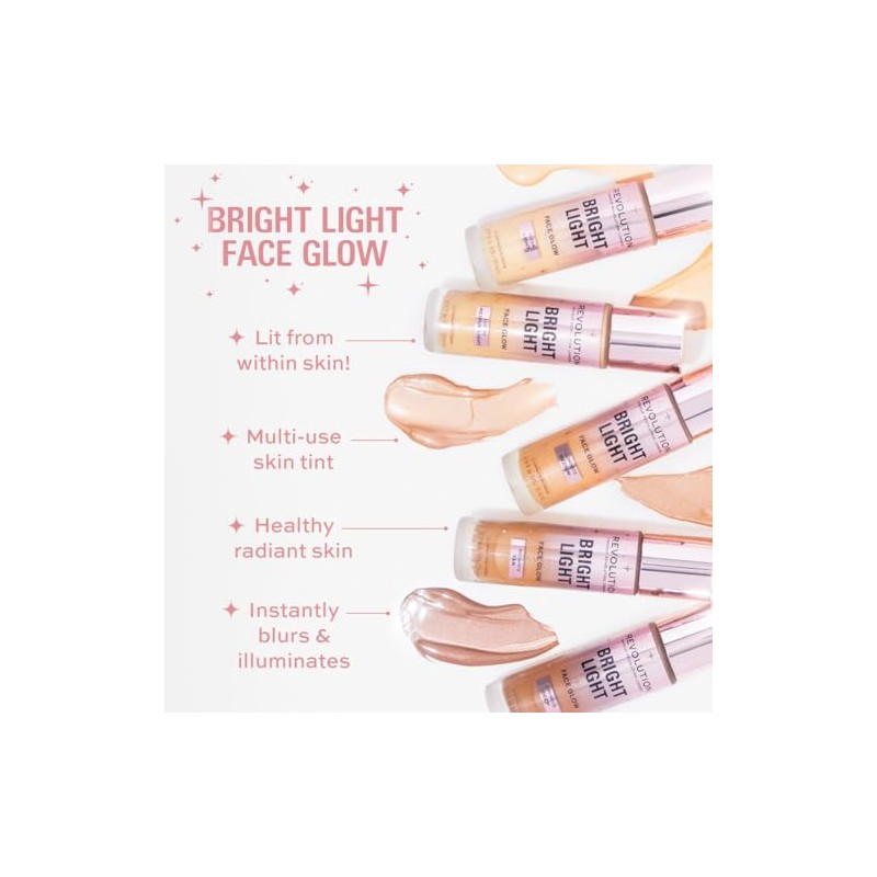 Revolution Beauty London Bright Light Face Glow Tinte Piel Ligero