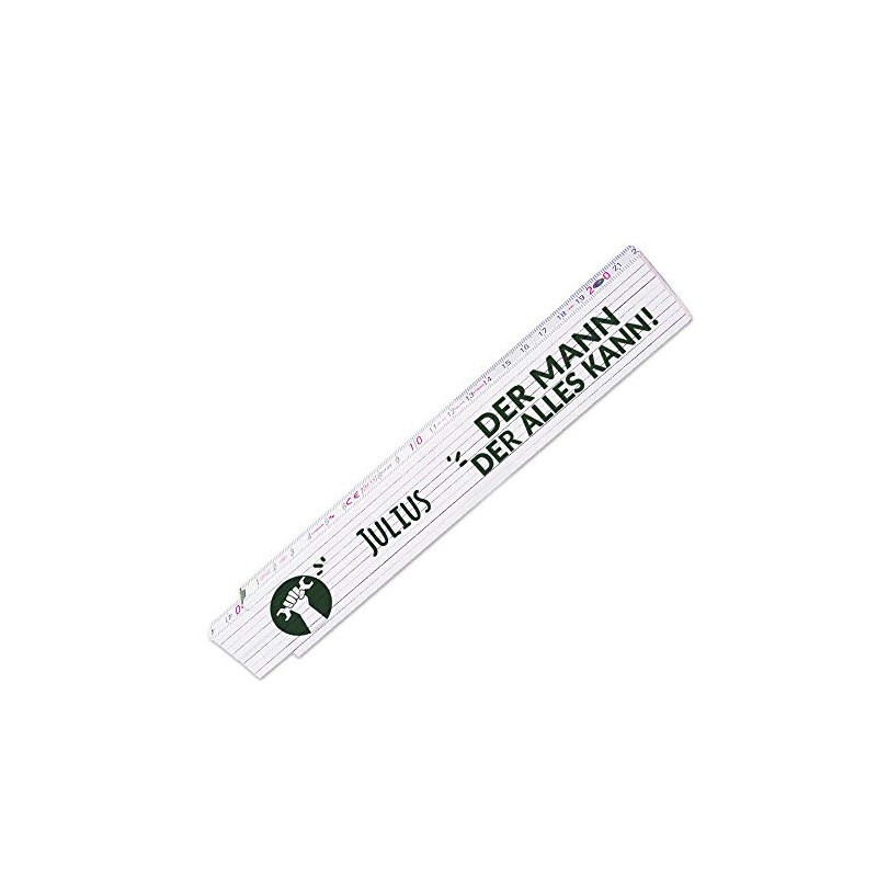 Ruler With Name and Motif, "Der Mann Der Alles Kann",