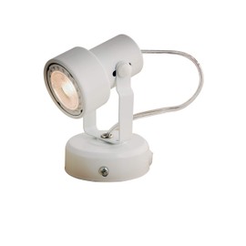 KING SHA Multi Purpose Spotlight Desk Wall Mount Accent Lamp with Plug in Cord White Finish(Bulb not Included)