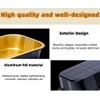 Heavy Duty Aluminum Pans with Lids Double Thick Black Gold
