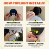 Poplight Wireless Wall Sconce (Shark Tank) Rechargeable & Dimmable LED