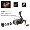 kuifa Spinning Fishing Reels with Left/Right Interchangeable Collapsible Wood Handle