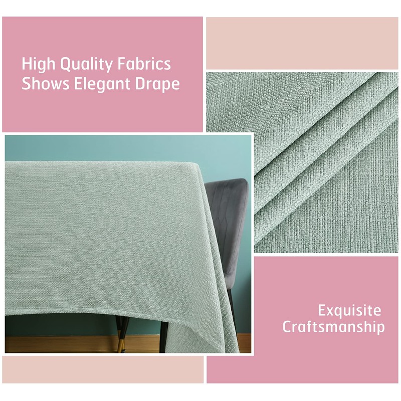 SEASHORE TREE Tablecloth Linen Look Tablecloth Washable Tablecloth Linen Table