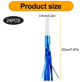 Thyonta 24PCS Party Cheering Rainbows Whistle the Dragon Children's Long Nose Blow Roll Props for Birthday Parties, Sports Games to Set The Atmosphere