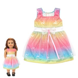 XPEX 1 Piece Doll Clothes 43 cm, Dress Clothing 43 cm for Baby, Born Fairy Outfit, Colourful Doll Costume with Elk Pattern Motif for 43 cm Dolls, Accessories for Ba-By Born (A)