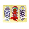 Linian Kids Shoes Tie Training Educational Toy for Boys Girls