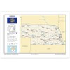 13x19 Nebraska General Reference Wall Map - Anchor Maps USA