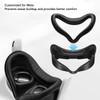 VR Face Pad Black Raised PU Leather Sweat Proof Light