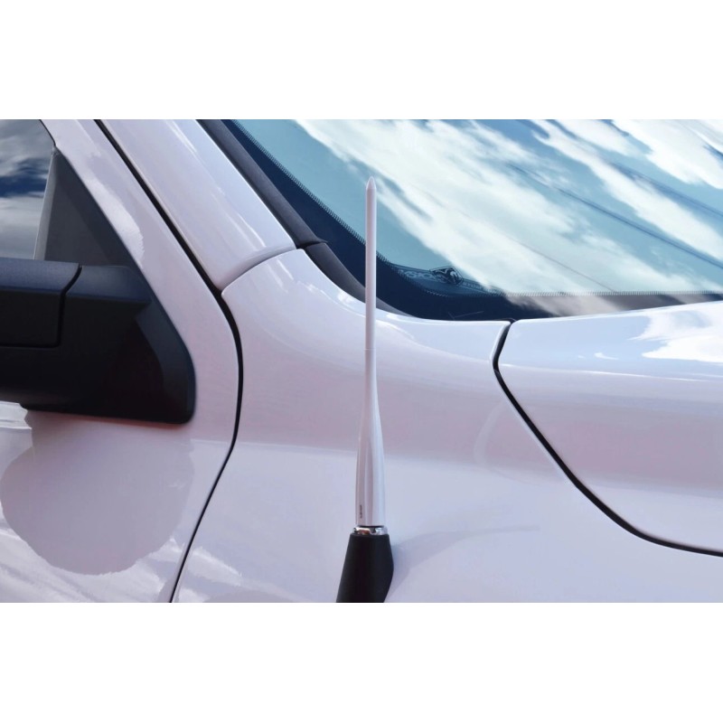 VMS 9 INCH WHITE SPIKE ANTENNA FOR TOYOTA TUNDRA TACOMA