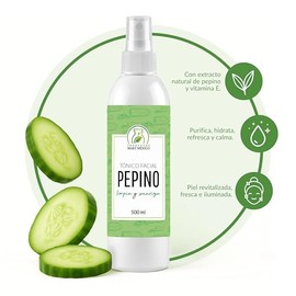 Tónico Facial De Pepino Hidratante Facial 500 Ml Productos Mart Mexico