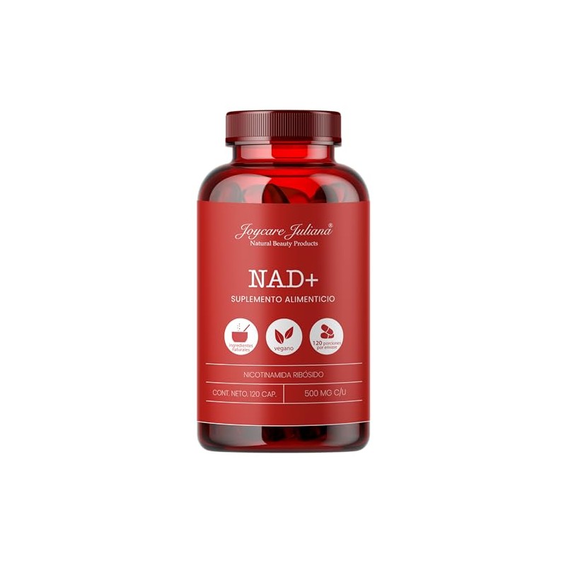 NAD+ 120 Cápsulas, Suplemento Alimenticio, Nicotinamida Adenina Dinucleótido, Joycare Juliana