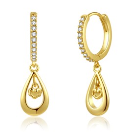 ToHeart 14K Gold Dangle Earrings for Womens Minimalist Elegant Design Tear Drop Earrings Jewelry Gifts Bff Birthday