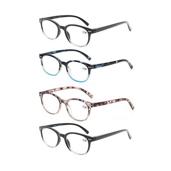 Reading Glasses Women Round Readers Glasses +4.50 for Small Head/Petite